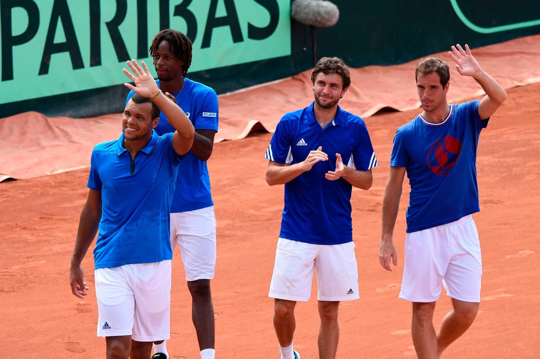 Los Cuatro Mosqueteros del tenis francés o-Wilfred Tsonga, Richard Gasquet, Gael Monfils, Gilles Simon.  